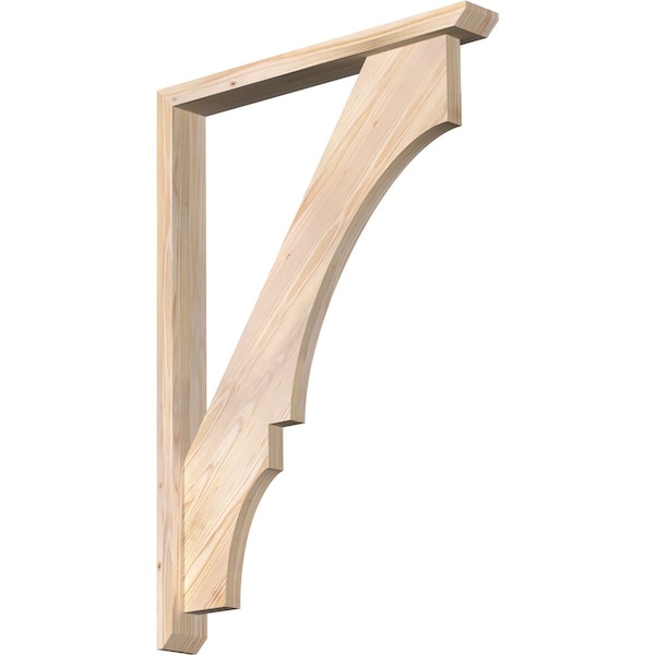 Ekena Millwork Balboa Slat Smooth Bracket w/ Offset Brace, Douglas Fir, 3 1/2"W x 28"D x 40"H BKT0402X28X40BOA06SDF - main
